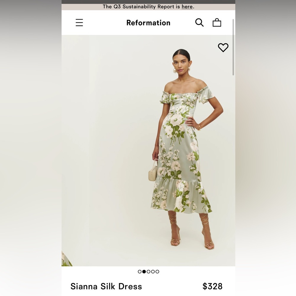 Reformation Sianna Silk Dress size 6